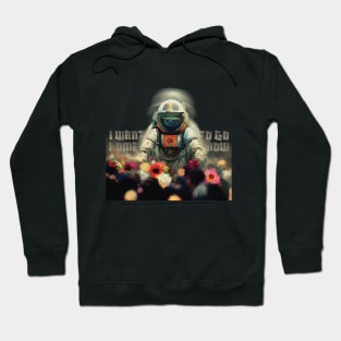 astronaut in flower garden Hoodie